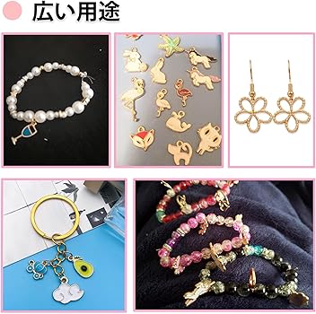 Amazon.co.jp: [Acidea] チャーム アクセサリーパーツ 200個セット